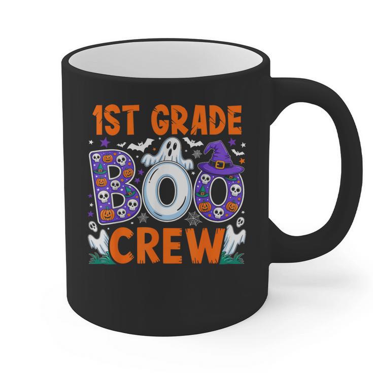 1st Grade Boo Crew First Grade Teacher Kids Happy Halloween Graphic Print Coffee Mug