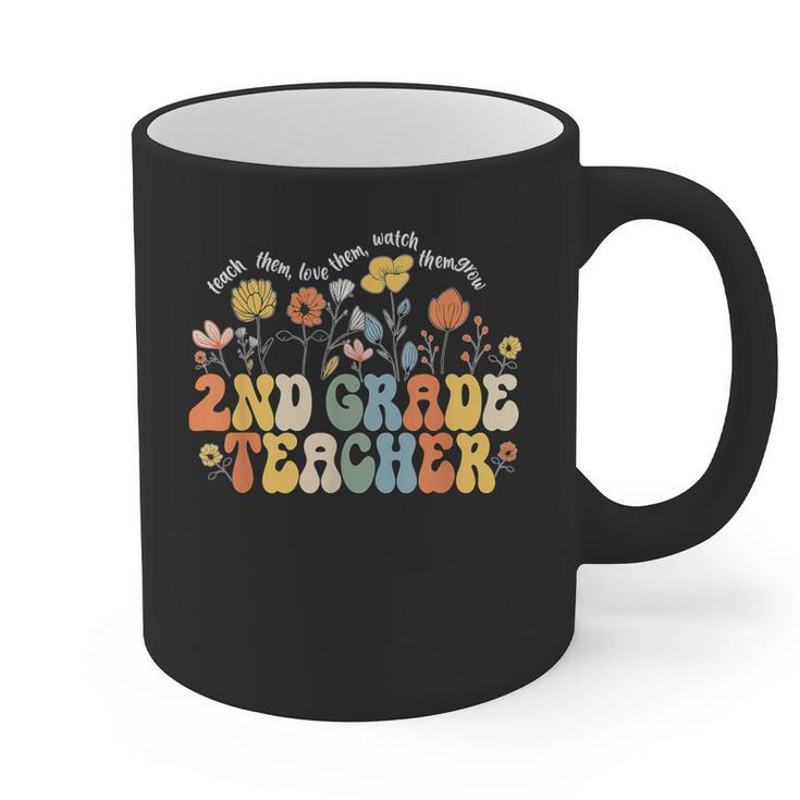 2nd Second Grade Teacher Appreciation Teaching Wildflowers Graphic Print Coffee Mug