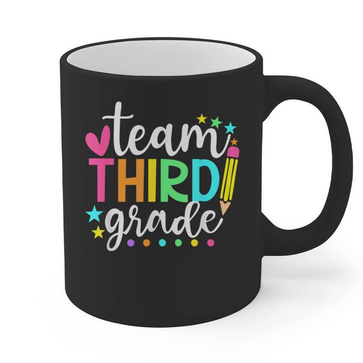 3rd Grade Team Pencil Teacher Student Back To School Girls Graphic Print Coffee Mug