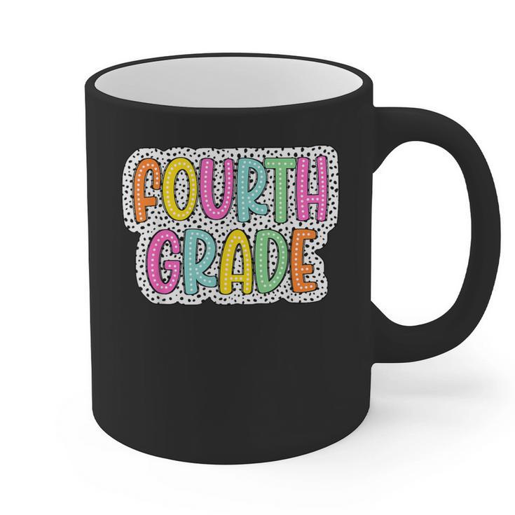 4th Grade Back To School Dalmatian Dots Teacher Student Graphic Print Coffee Mug