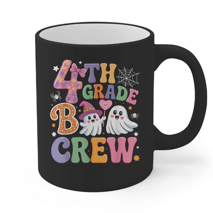 4th Grade Boo Crew Fourth Grade Teacher Kids Happy Halloween Graphic Print Coffee Mug