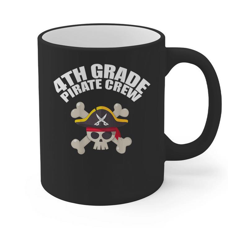 4th Grade Pirate Crew Halloween Costume Cool Teacher Student Graphic Print Coffee Mug