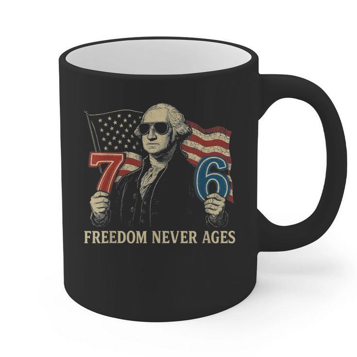 6-7 7-6 George Washington Freedom For Teachers Graphic Print Coffee Mug