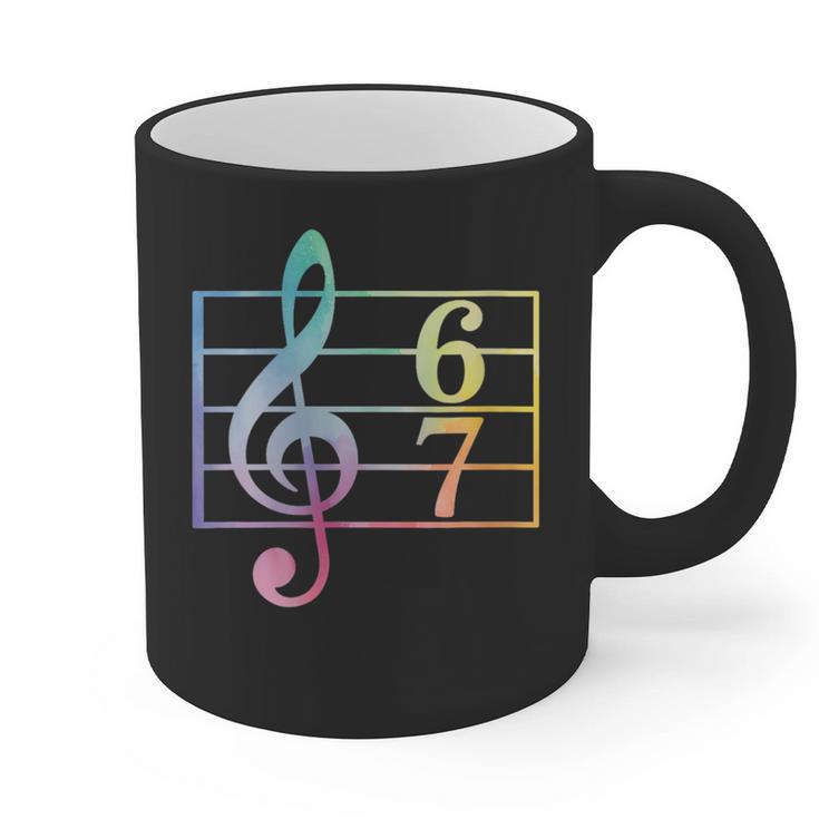 67 Music Meme Slang Six Seven Music Teacher Musician Graphic Print Coffee Mug