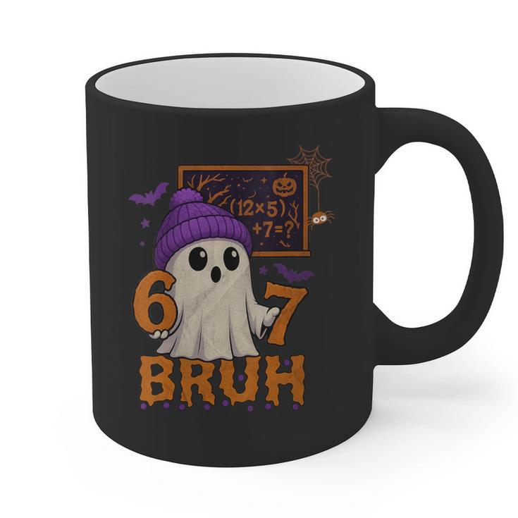 67 Teacher Halloween Ghost Six Seven Meme Math Equation Bruh Graphic Print Coffee Mug
