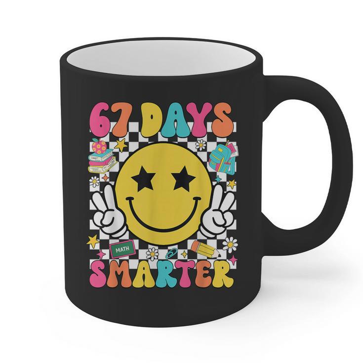 67th Day Of School Shirt 67 Days Smarter Teacher Boy Girls Graphic Print Coffee Mug