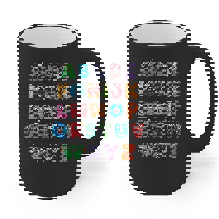 ABC Cute Monster Alphabet Halloween Teacher Costume Kids Graphic Print Coffee Mug