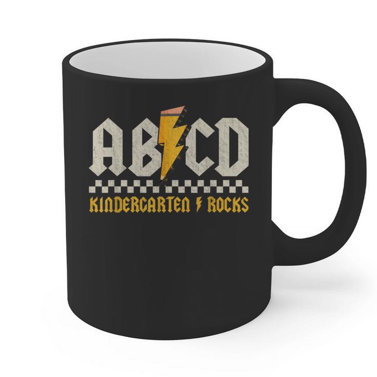 ABCD Kindergarten Rocks Pencil Lightning Students Teachers Graphic Print Coffee Mug