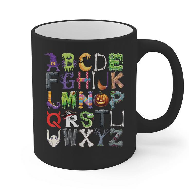 ABCs Alphabet Halloween Learning Kindergarten Teachers Graphic Print Coffee Mug