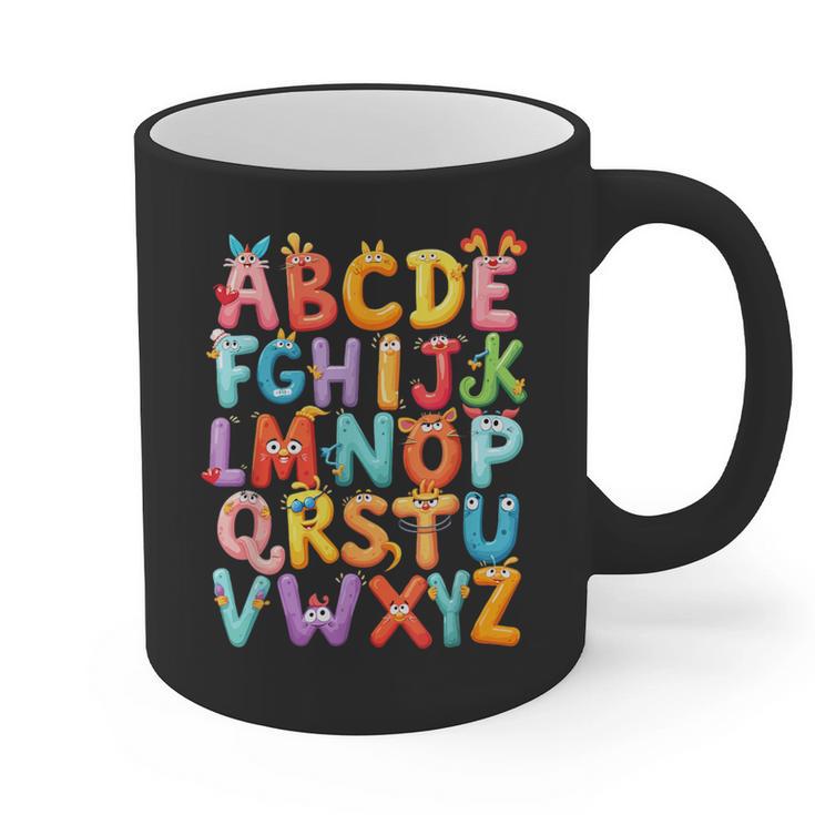 Alphabet A-Z ABC Kids Back To School Pre K Teachers Graphic Print Coffee Mug