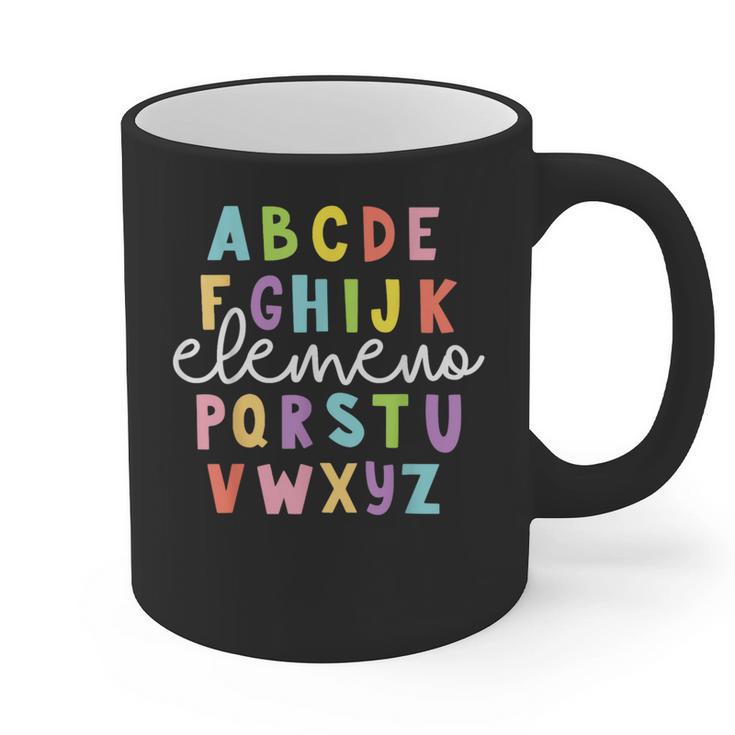 Alphabet ABC Elemeno Teacher Student Back To School Graphic Print Coffee Mug