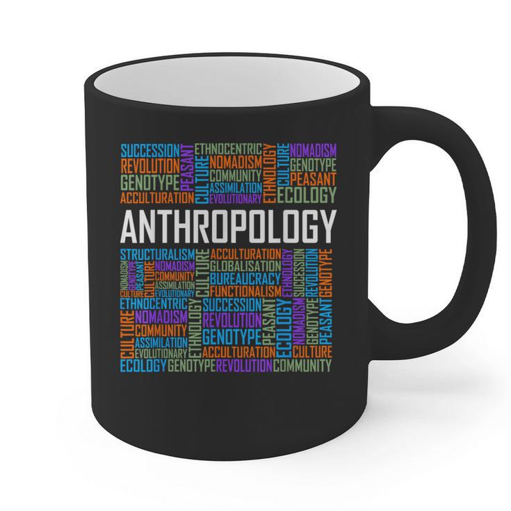 Anthropology Words Anthropologist Teacher Graphic Print Coffee Mug