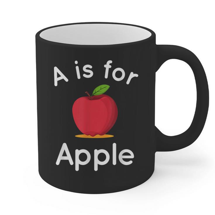 A Is For Apple Toddler Kindergarten Preschool Teacher Graphic Print Coffee Mug
