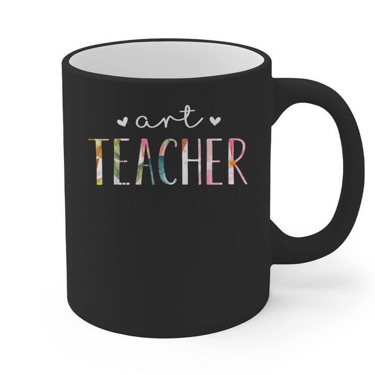Art Teacher Cute Floral Graphic Print Coffee Mug