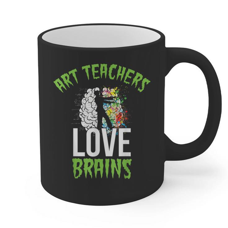 Art Teachers Love Brains Shirt Halloween Zombie Teaching Tee Men Women Kids Graphic Print Coffee Mug, trending gift Art Teachers Love Brains Shirt Halloween Zombie Teaching Tee Men Women Kids Graphic Print Coffee Mug, trending gift