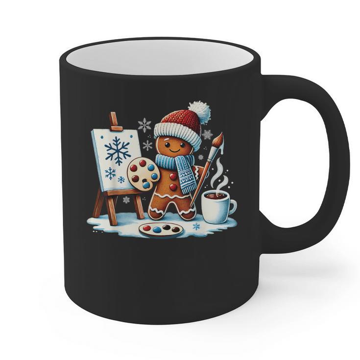 Artist Gingerbread Painter Art Teacher Student Christmas Graphic Print Coffee Mug