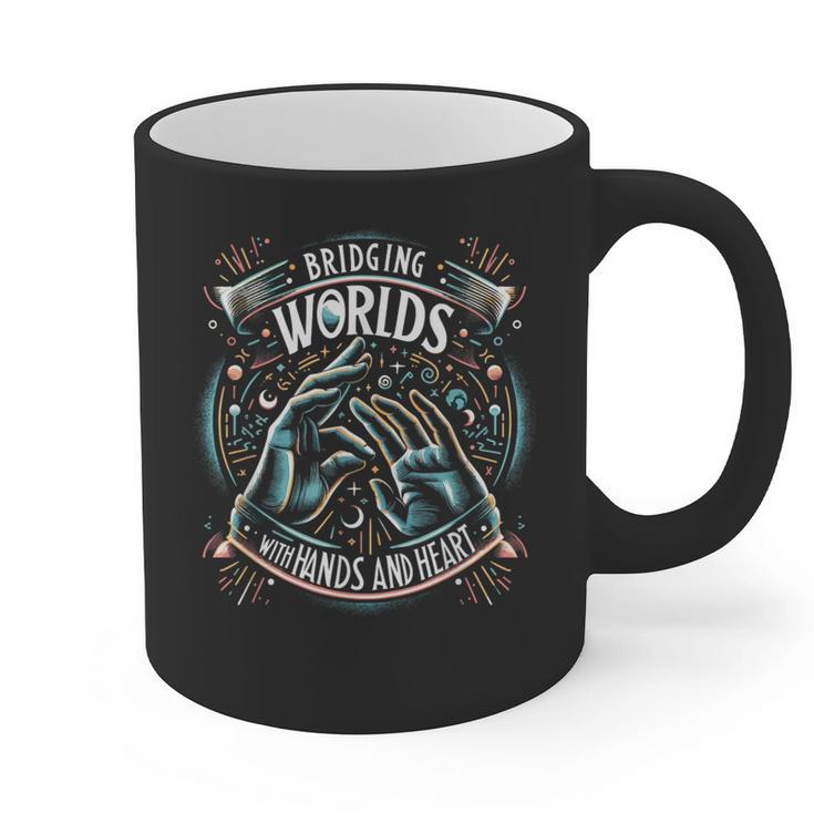ASL Interpreter Deaf ASL Teacher American Sign Language Graphic Print Coffee Mug
