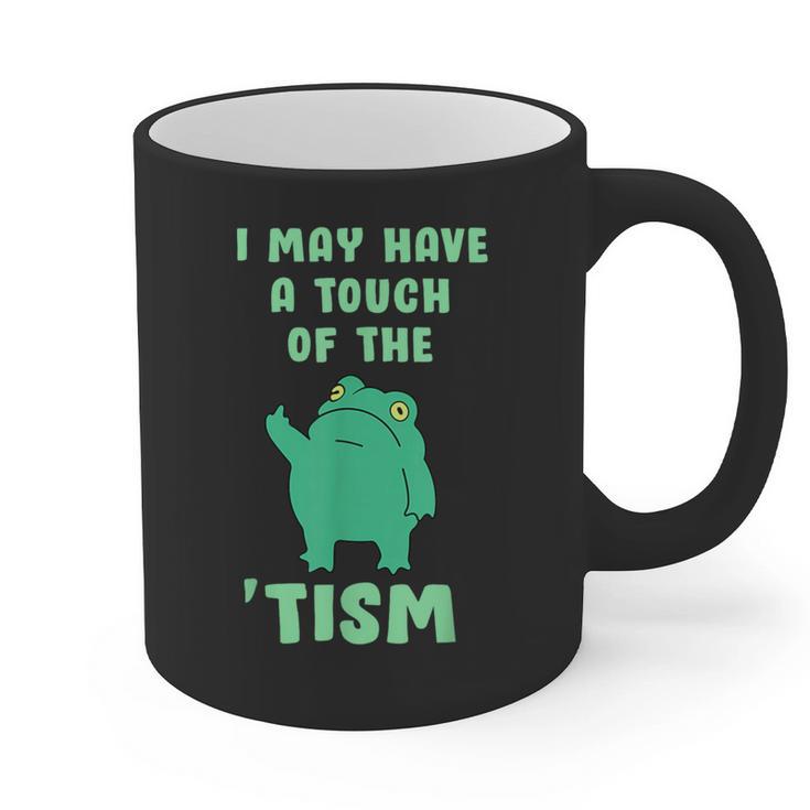 Autism Awareness Neurodiversity Teacher Frog I May Have A Touch Of The Tism Neurodivergent Small Graphic Print Coffee Mug