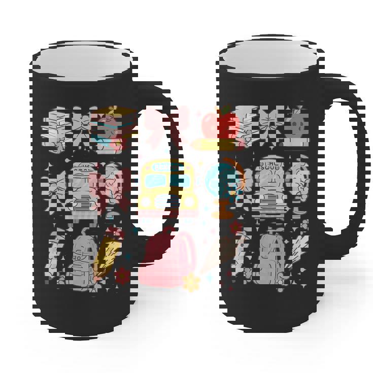 Back To School Coquette Teacher Women Girl Kindergarten PreK Graphic Print Coffee Mug