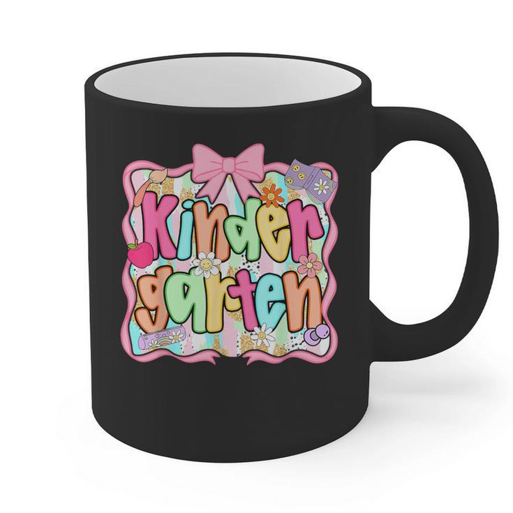 Back To School Kindergarten Preppy Teacher Girl Graphic Print Coffee Mug