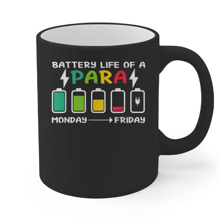 Battery Life Of a Paraprofessional Para Teacher Life Graphic Print Coffee Mug