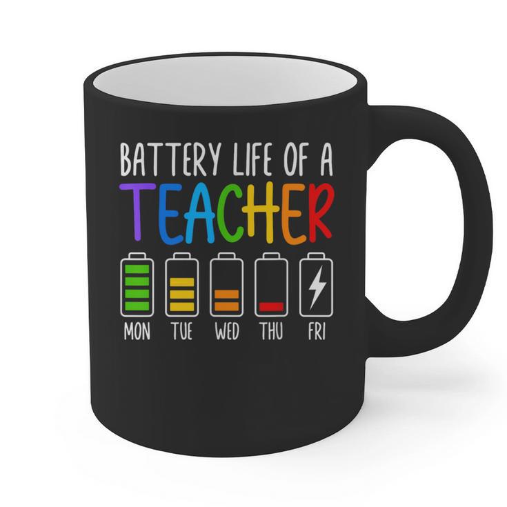Battery Life Of A Teacher School Teacher Appreciation Graphic Print Coffee Mug