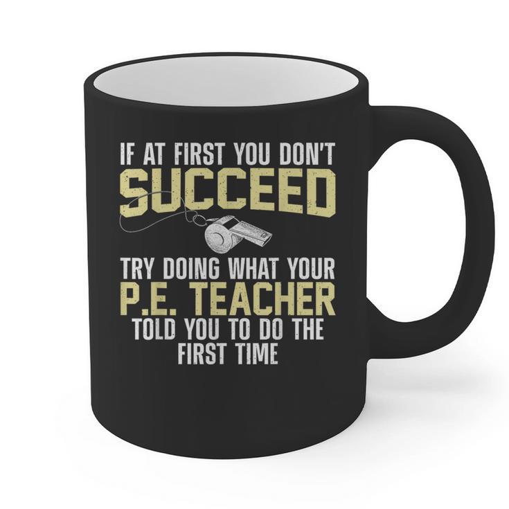 Best PE Teacher Art For Men Women Physical Education Teacher Graphic Print Coffee Mug