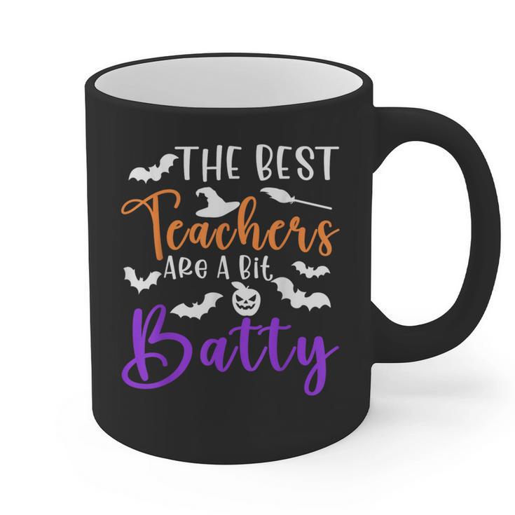 The Best Teachers Are A Bit Batty Teacher Bat Halloween Graphic Print Coffee Mug