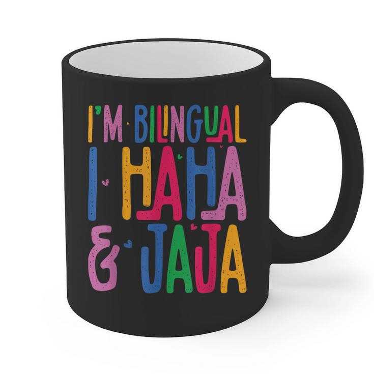 I Am Bilingual I Haha And Jaja Latina Latino Spanish Teacher Graphic Print Coffee Mug
