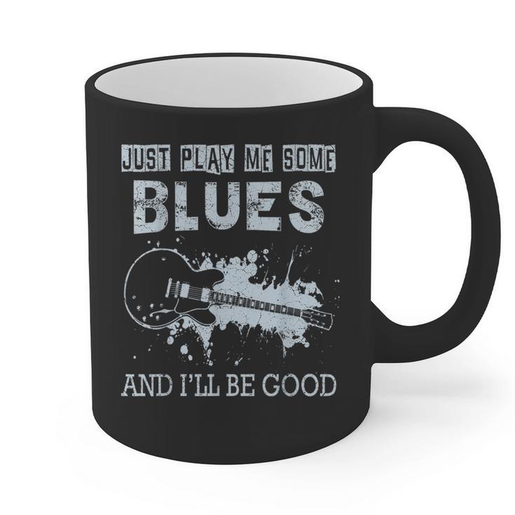 Blues Music Band Lover Vintage Guitar Teacher Blues Graphic Print Coffee Mug