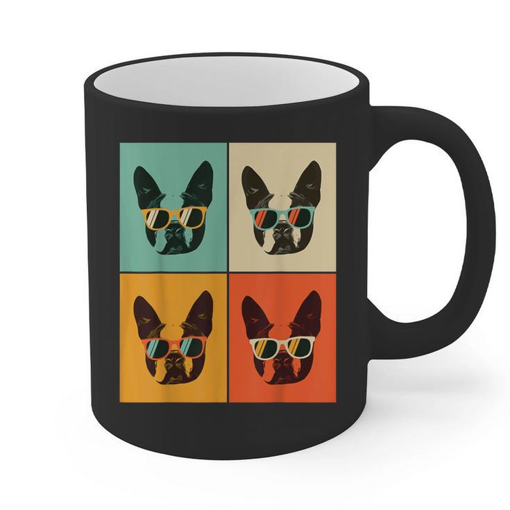Bostie Dog Lover  Boston Terrier With Sunglasses For Men Women Girls Kids Graphic Print Coffee Mug