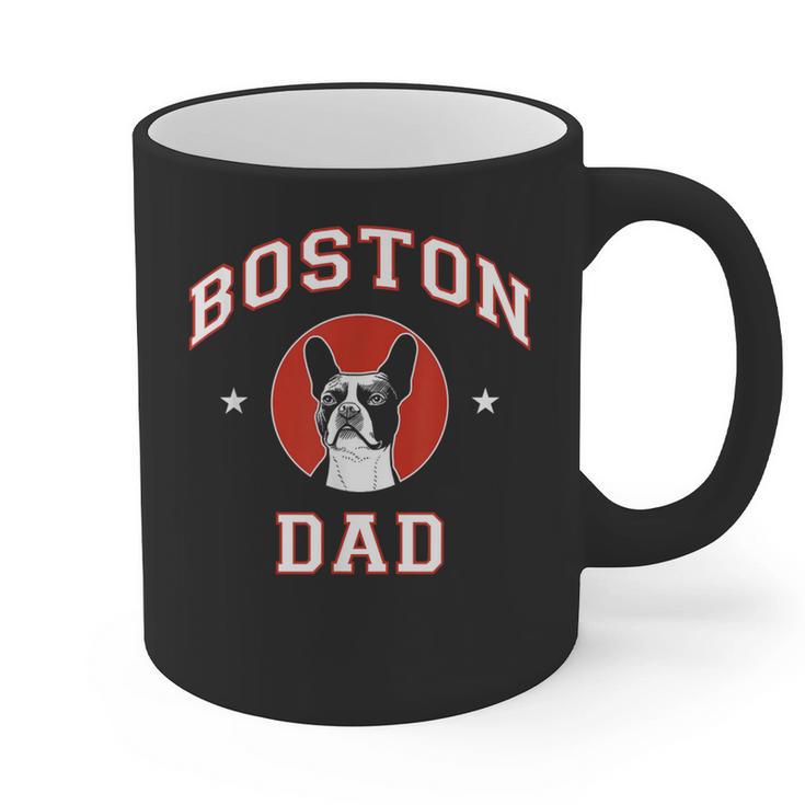 Boston Terrier Dad Dog Father For Men Women Kids Graphic Print Coffee Mug, Couple Gifts, Boston Terrier Dad Gifts, trending gift