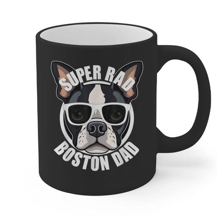 Boston Terrier Dad Father’s Day Dog Dad Men’s Graphic Print Coffee Mug, Couple Gifts, Boston Terrier Dad Gifts, trending gift