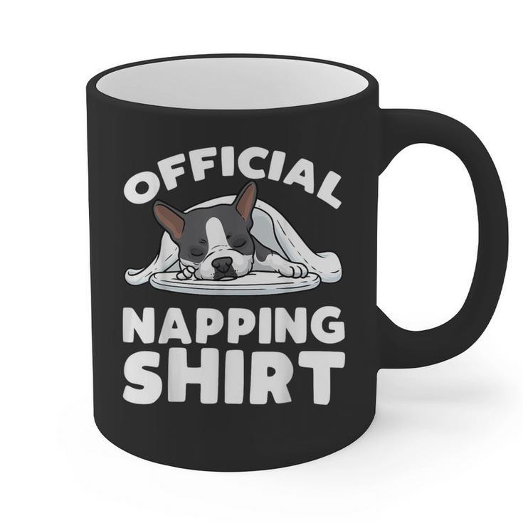 Boston Terrier Dog Official Sleeping Shirt Men Women Kids Graphic Print Coffee Mug, trending gift