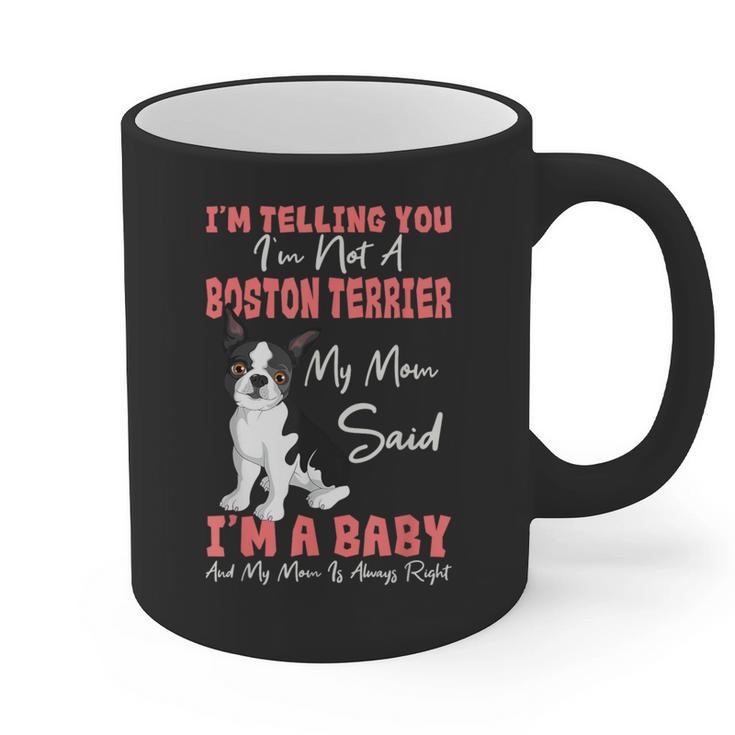 Boston Terrier Mom American Gentleman Dog Lover Mother's Day Graphic Print Coffee Mug, Couple Gifts, Mom Gifts, Boston Terrier Mom Gifts, American Boston Terrier Gifts, trending gift