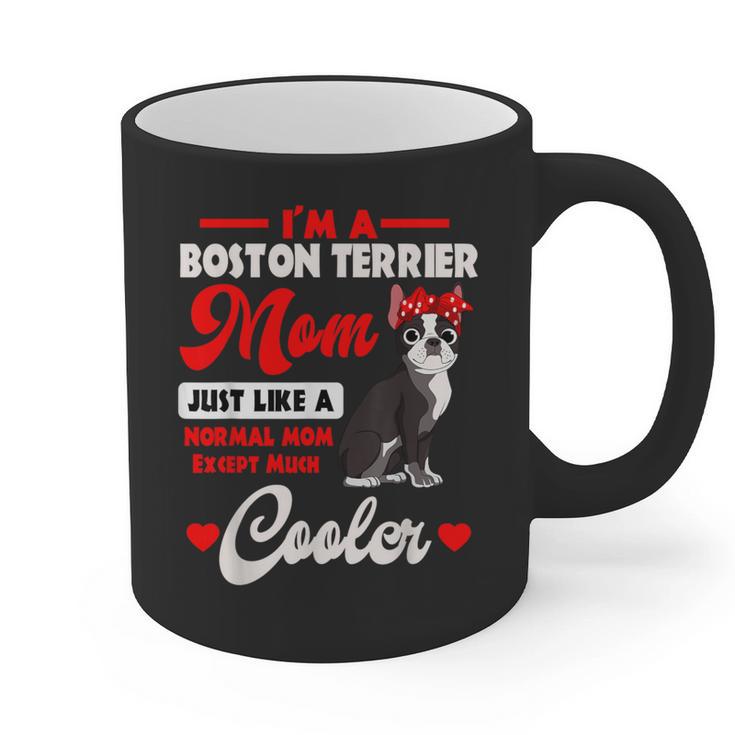 Boston Terrier Mom American Gentleman Dog Mother's Day Graphic Print Coffee Mug