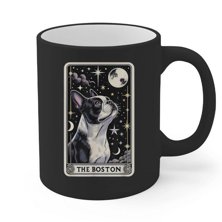 Boston Terrier Tarot Card Star With The Moon Men Women Kids Graphic Print Coffee Mug
