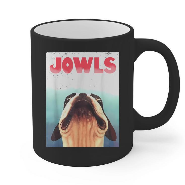 Boston Terriers Jowls Dog Mom Dog Dad Graphic Print Coffee Mug