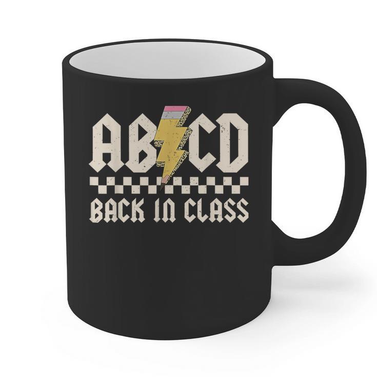 Boys Girls Teachers Rock Back To School ABCD Back In Class Graphic Print Coffee Mug