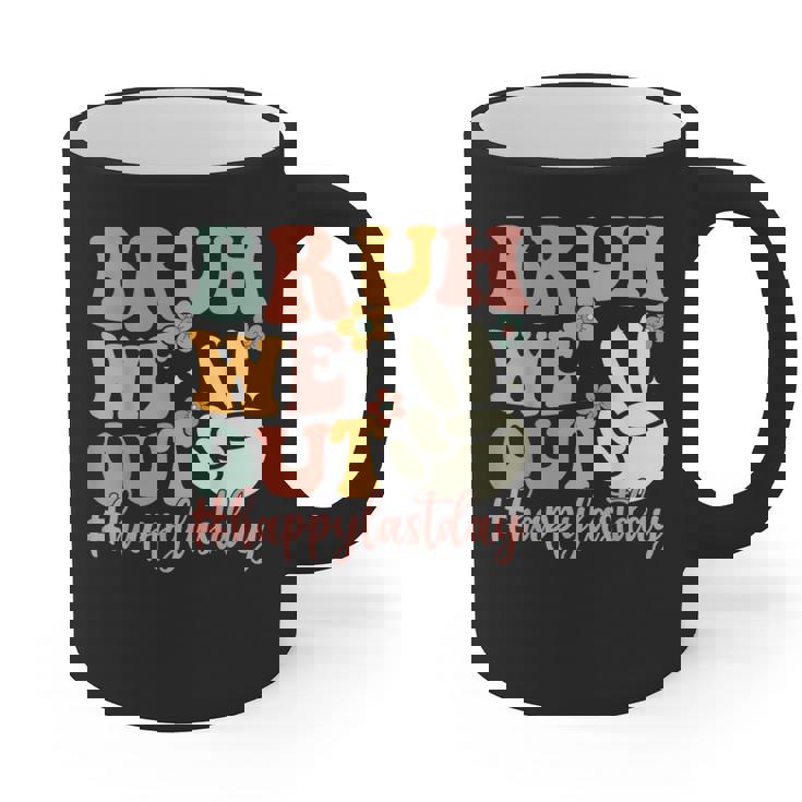 Bruh We Out Teacher Retro Last Day Of School Boys Girls Kids Graphic Print Coffee Mug