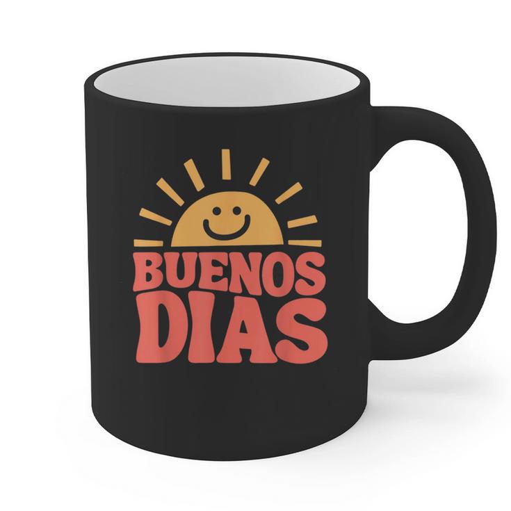 Buenos Dias Spanish Teacher Appreciation Back To School Graphic Print Coffee Mug