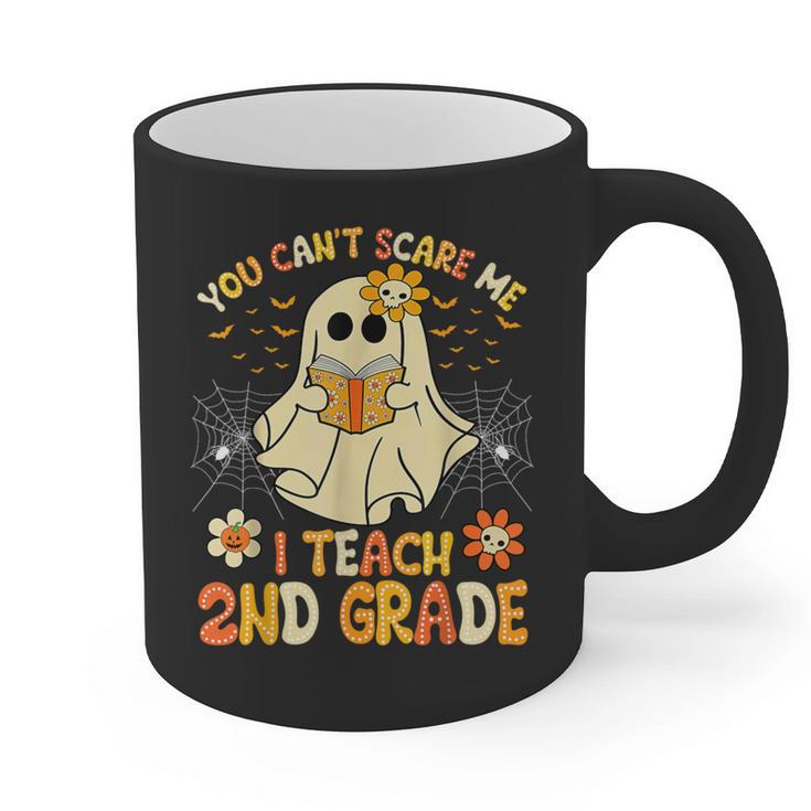 You Can't Scare Me I Teach 2nd Grade Halloween Teacher Ghost Graphic Print Coffee Mug