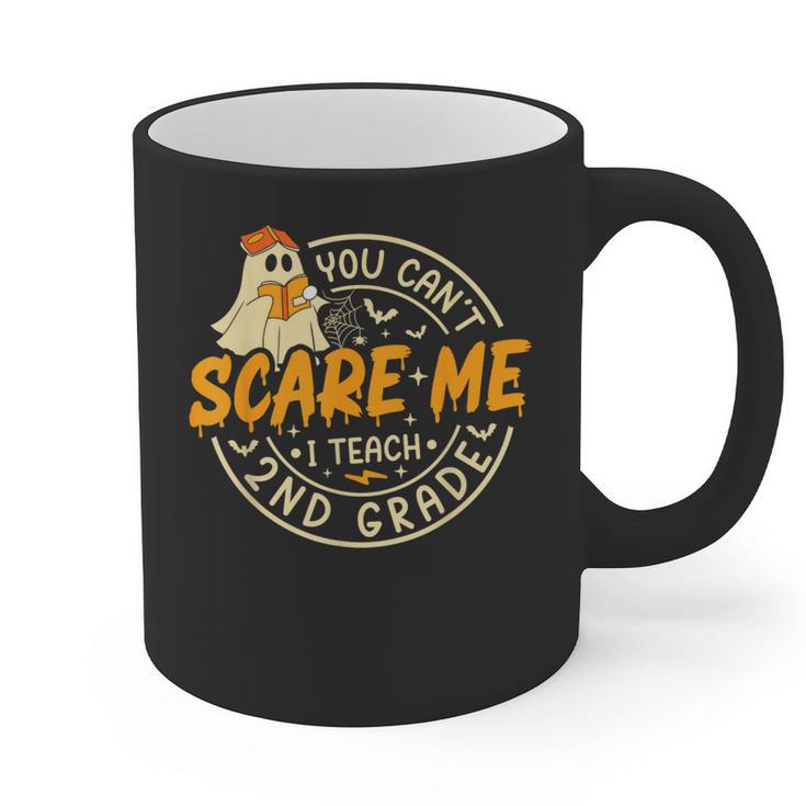 You Can't Scare Me I Teach 2nd Grade Teacher Halloween Ghost Graphic Print Coffee Mug