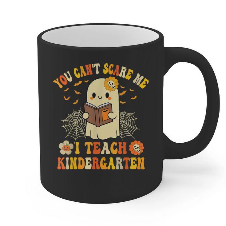 You Can't Scare Me I Teach Kindergarten Halloween Teacher Graphic Print Coffee Mug