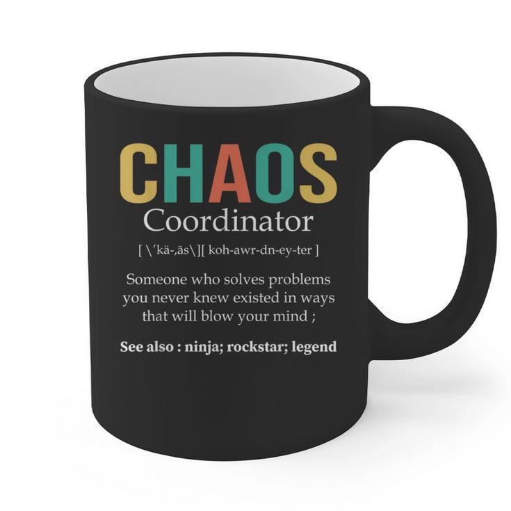 Chaos Coordinator Teacher Coworker Boss Appreciation Graphic Print Coffee Mug