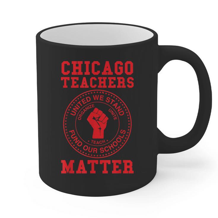 Chicago Teachers Matter Support Union Education Red For Ed Graphic Print Coffee Mug