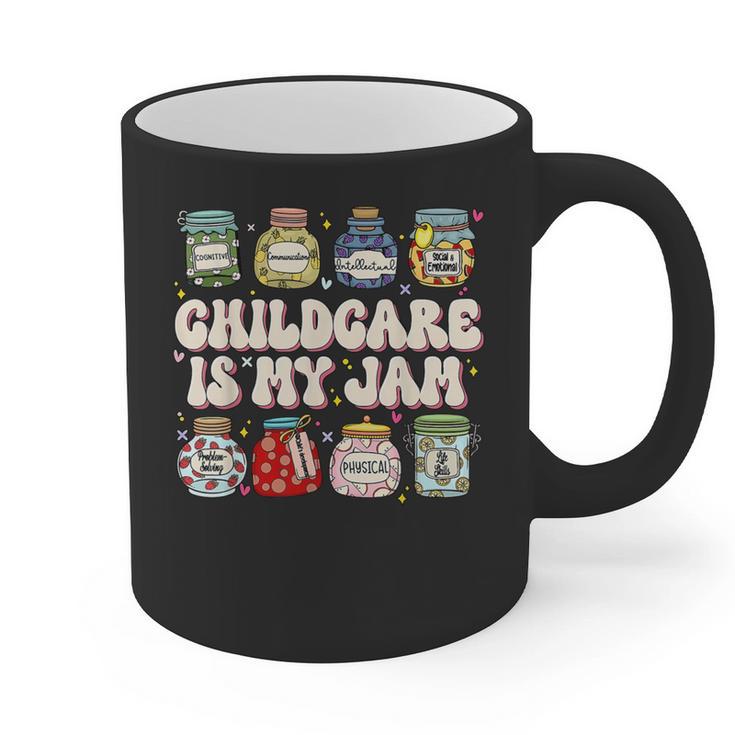 Childcare Is My Jam Child Care Teacher School Psychologist Graphic Print Coffee Mug