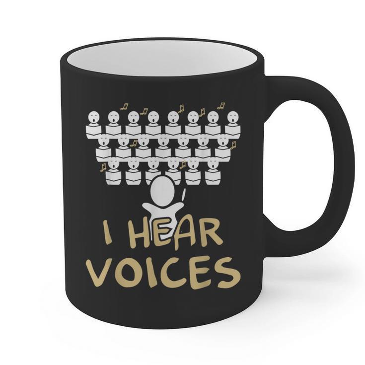 Choir Teacher Shirt I Hear Voices Chorister Tee Graphic Print Coffee Mug