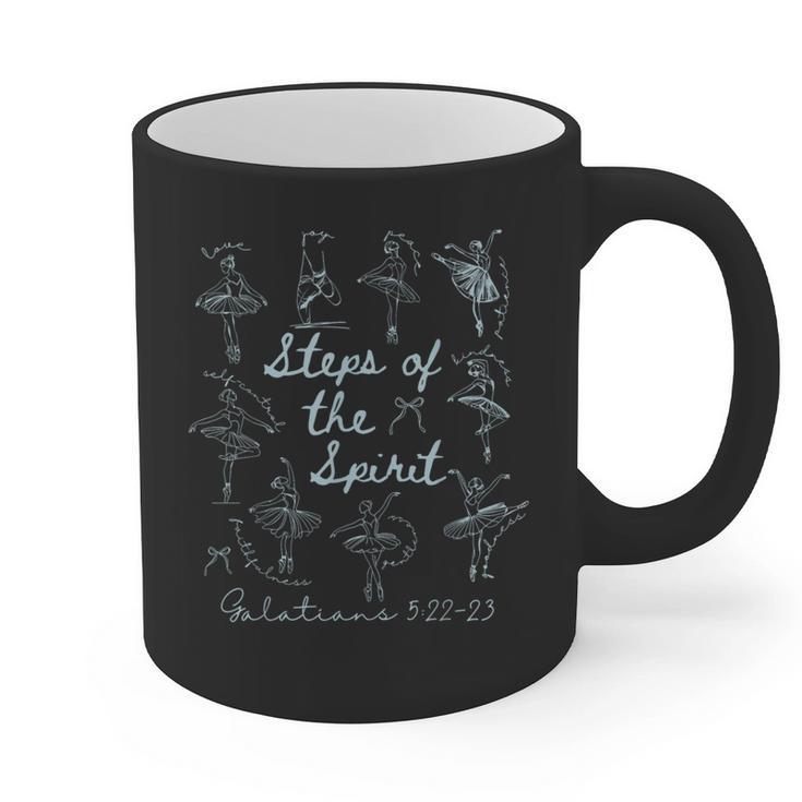Christian Steps Of Spirit Bible Verse Ballet Dancer Teacher Graphic Print Coffee Mug