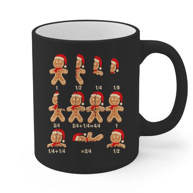 Christmas Math Teacher Equation Gingerbread With Santa Hat Men Women Graphic Print Coffee Mug